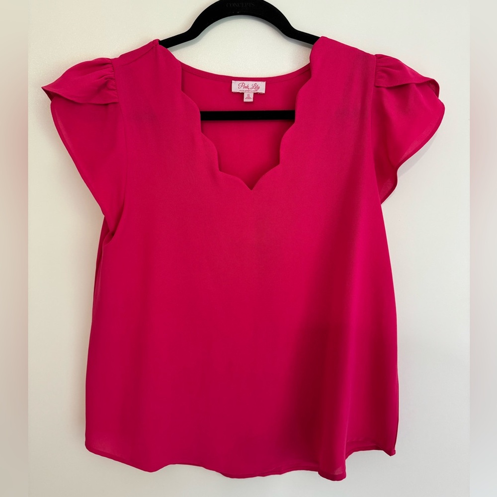 Pink Lily Blouse - Small